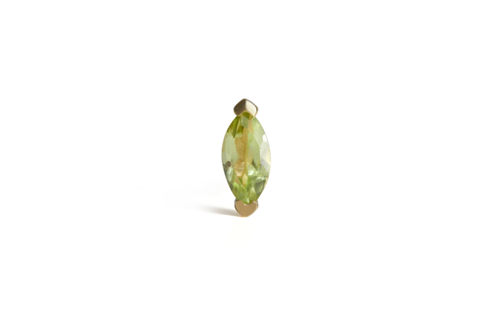 Birthstone Marquise Stud Solid Gold