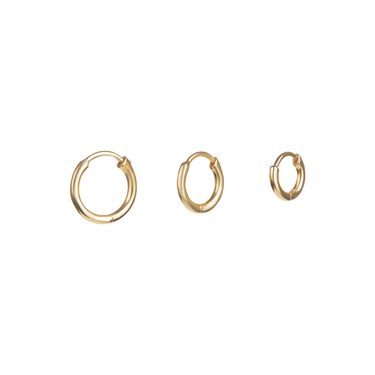 Mini Huggie Hoops Solid Gold