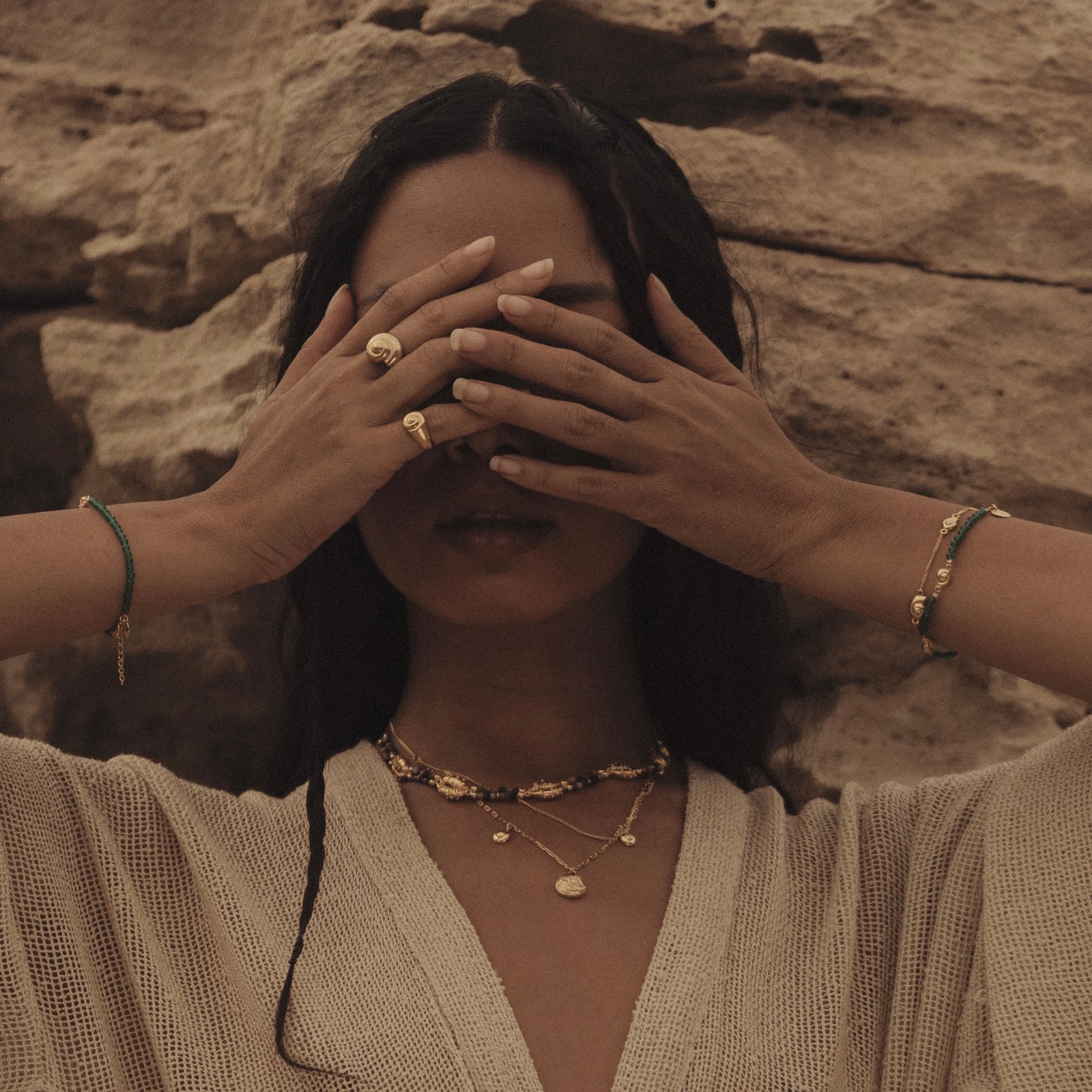 Aphrodite Tourmaline Choker Necklace Gold