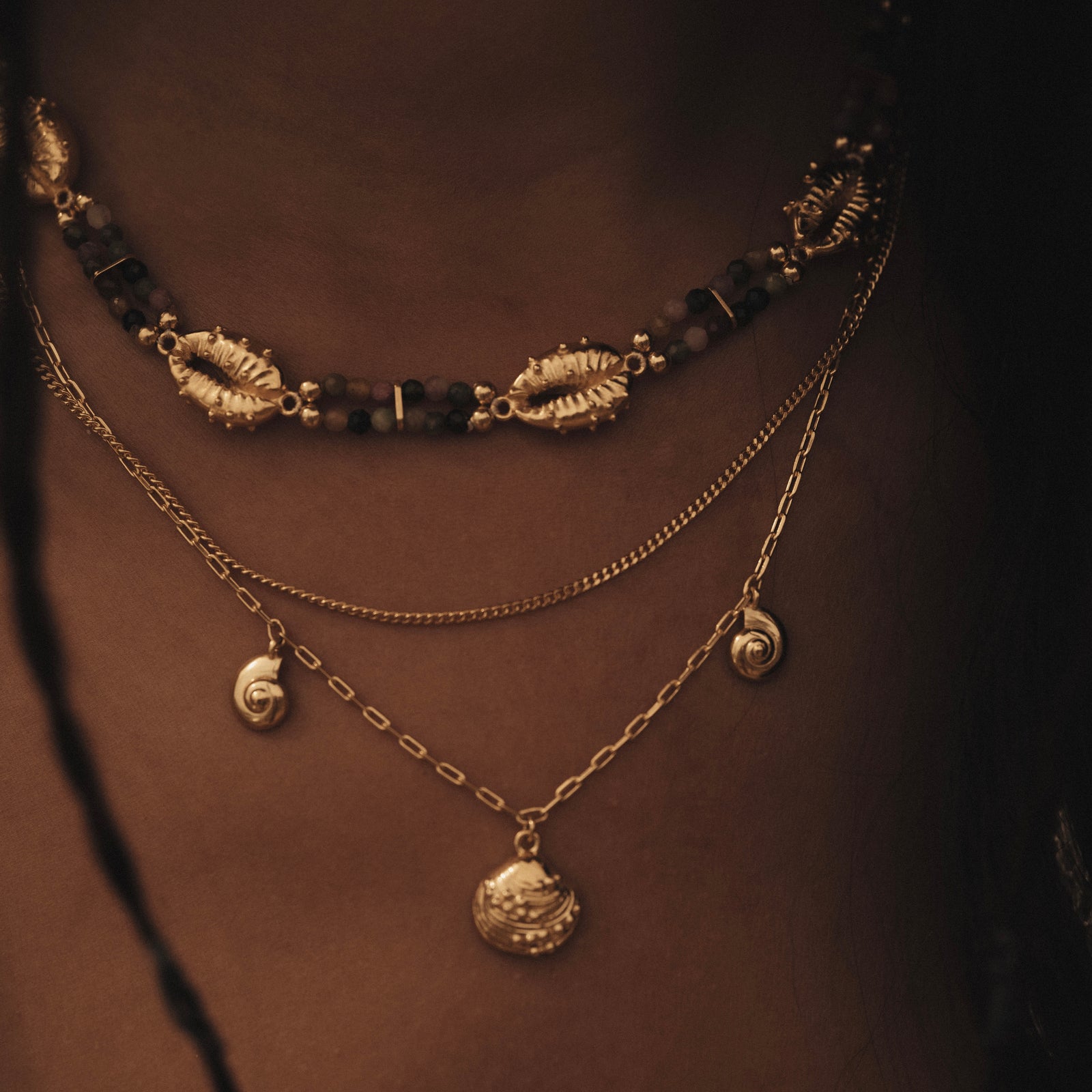 Calypso Layered Necklace Gold