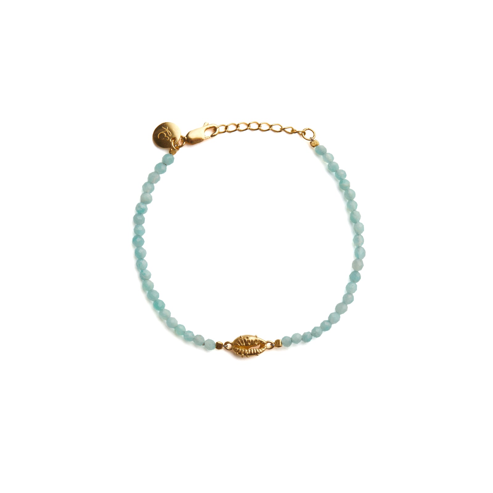 Aphrodite Mini Amazonite Bracelet Gold