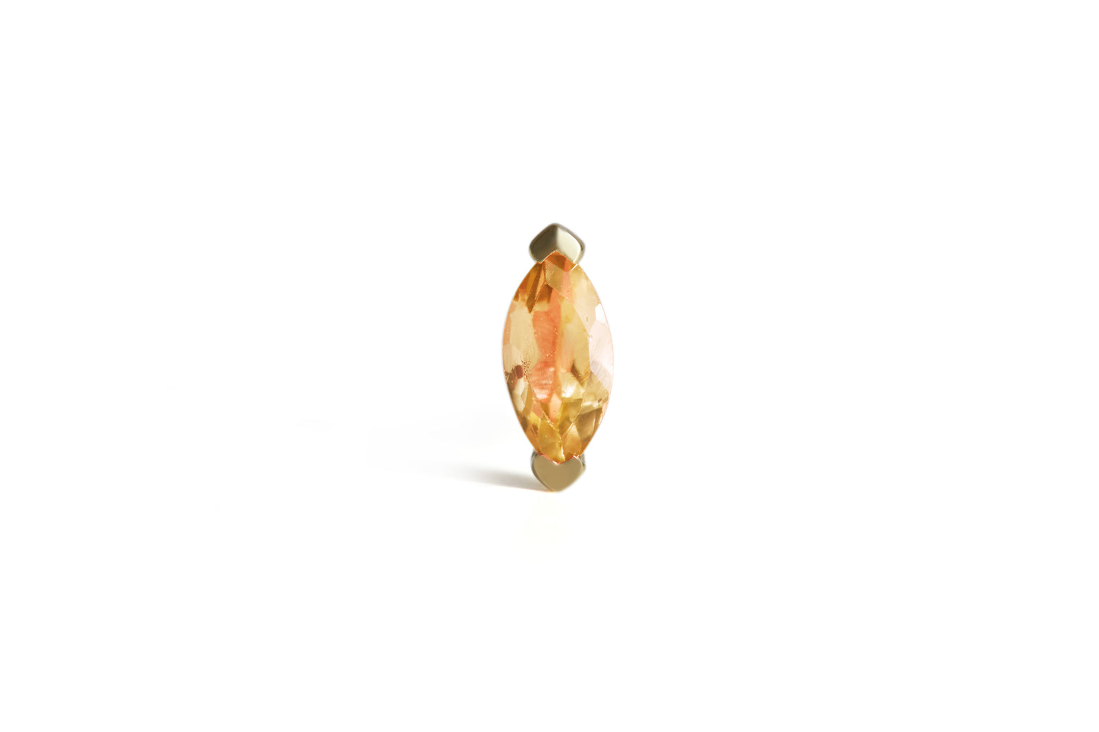 Birthstone Marquise Stud Solid Gold