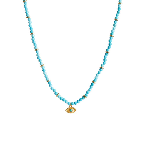 Rays of Light Necklace Turquoise Gold Rachel Entwistle