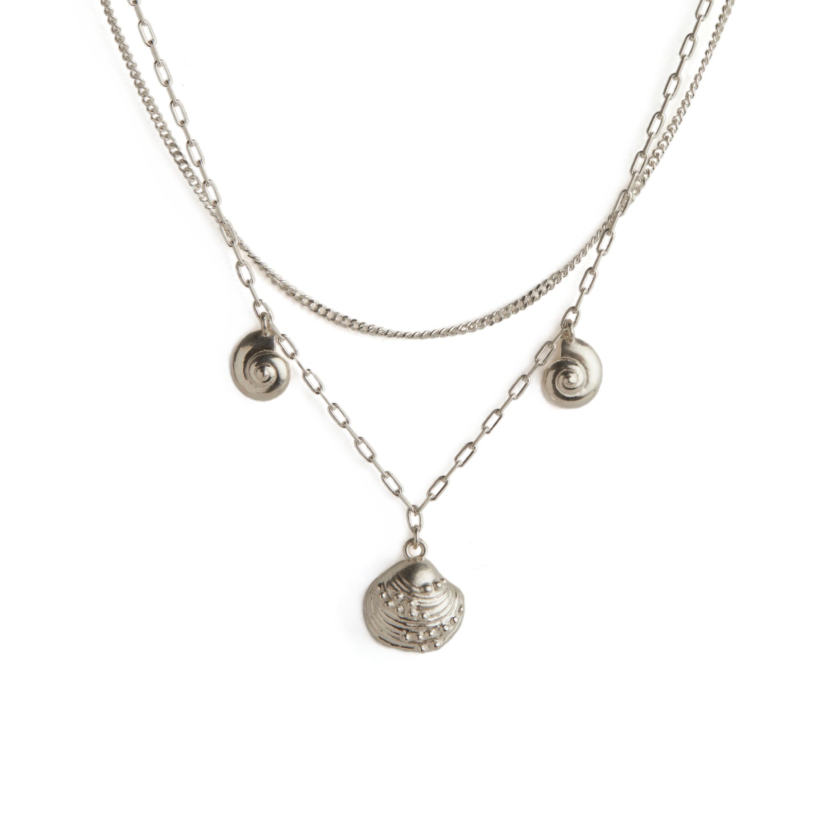 Calypso Layered Necklace Silver