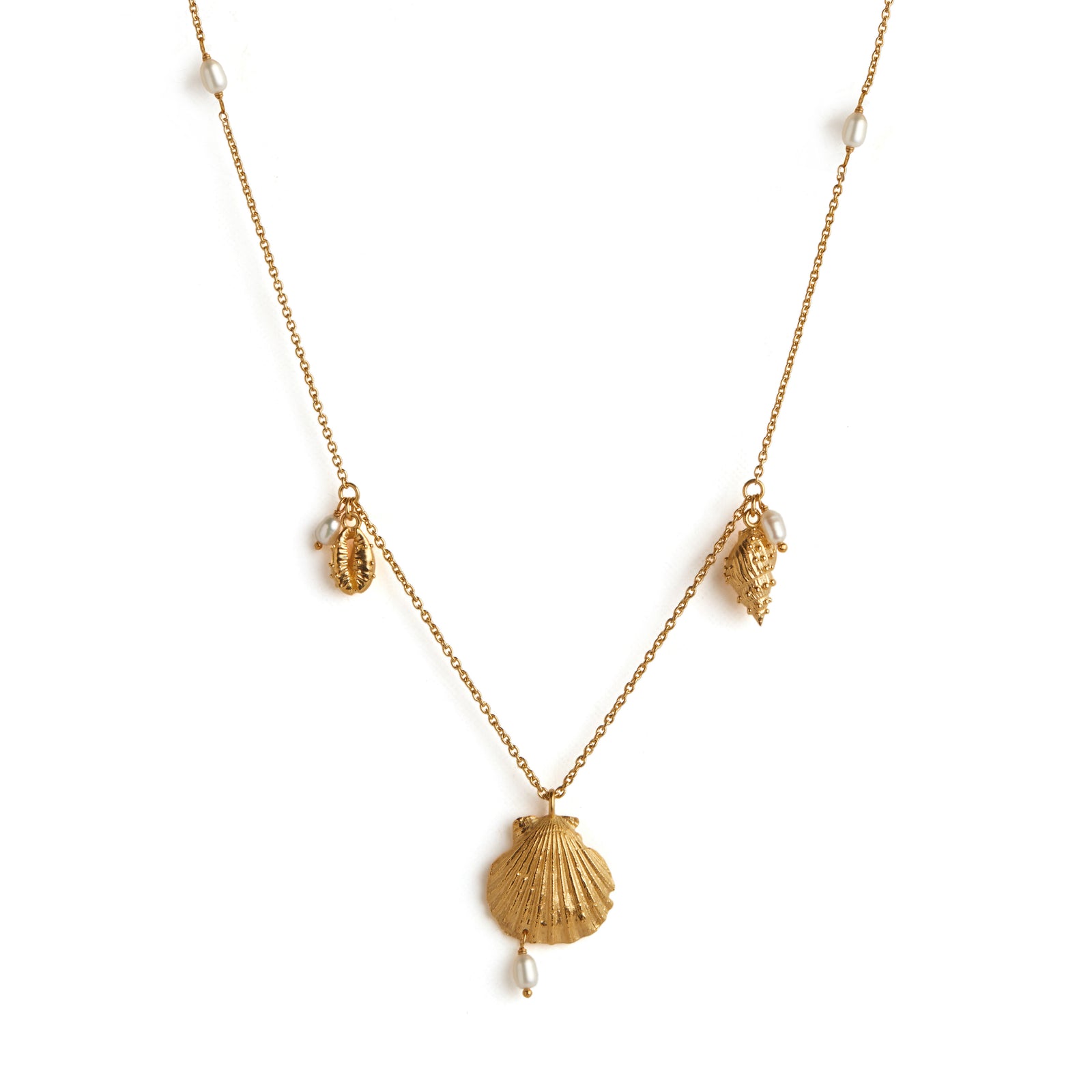 Calypso Pearl Necklace Gold