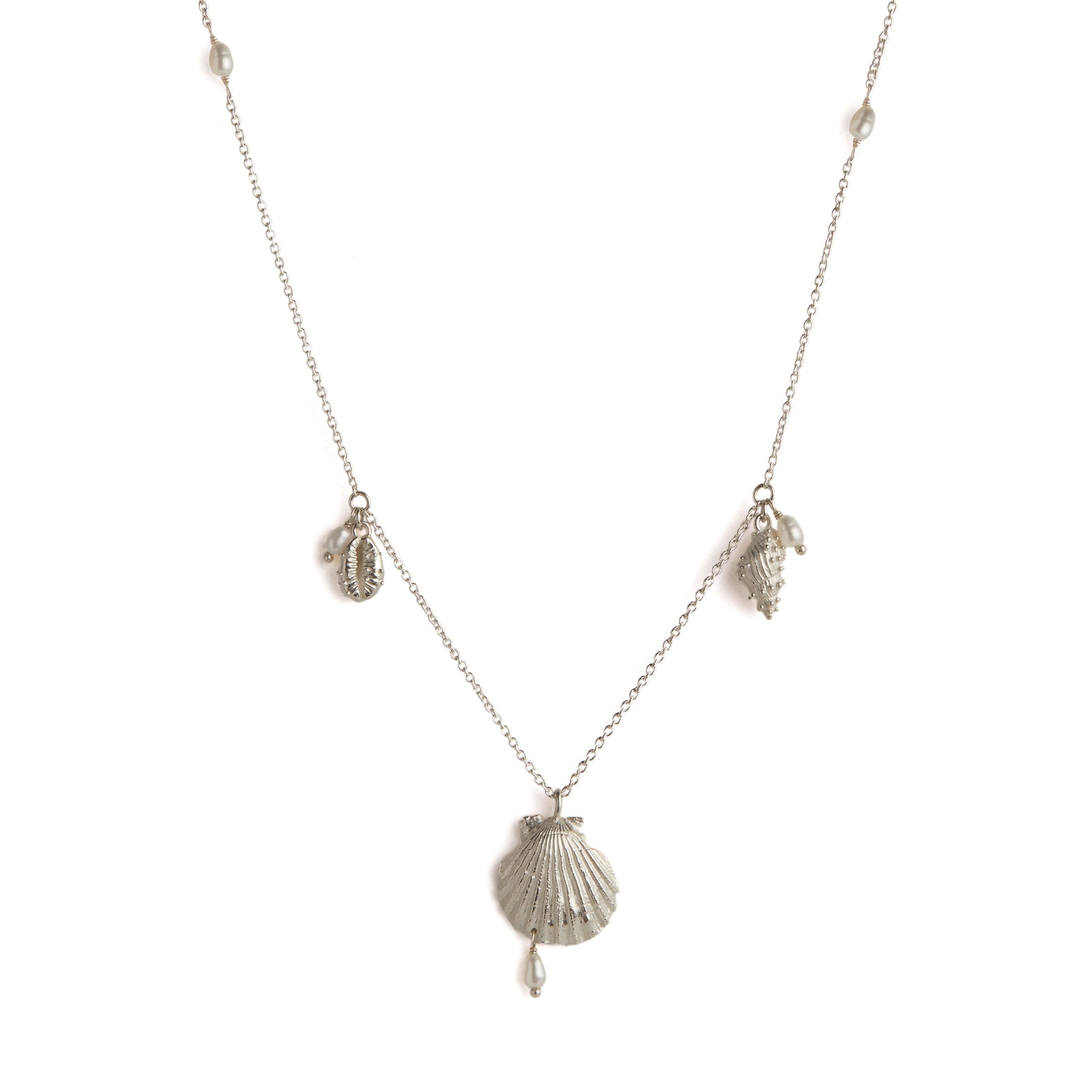 Calypso Pearl Necklace Silver