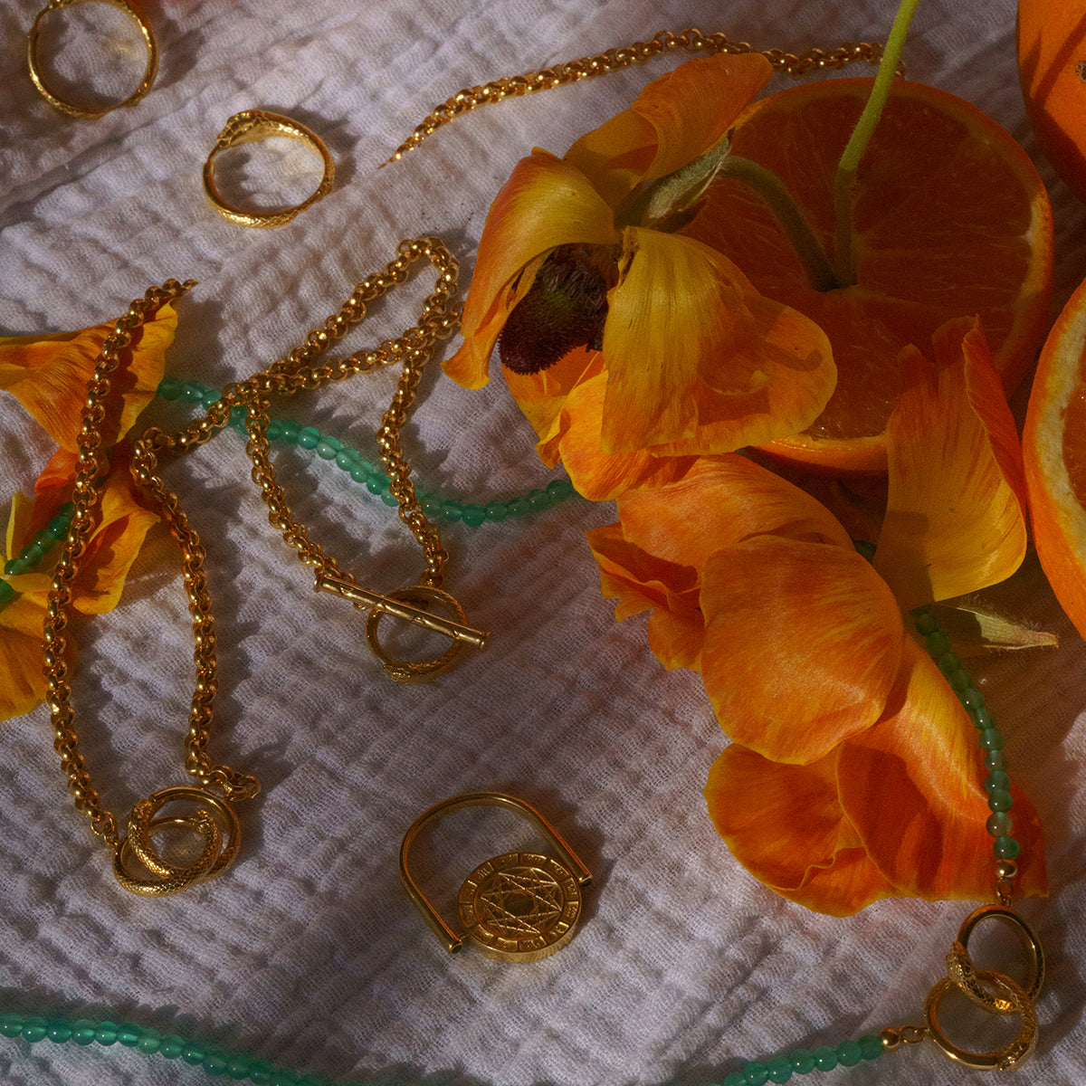Ouroboros Chain Necklace Solid Gold