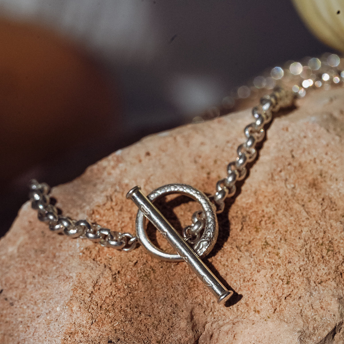 Ouroboros Chain Bracelet Silver