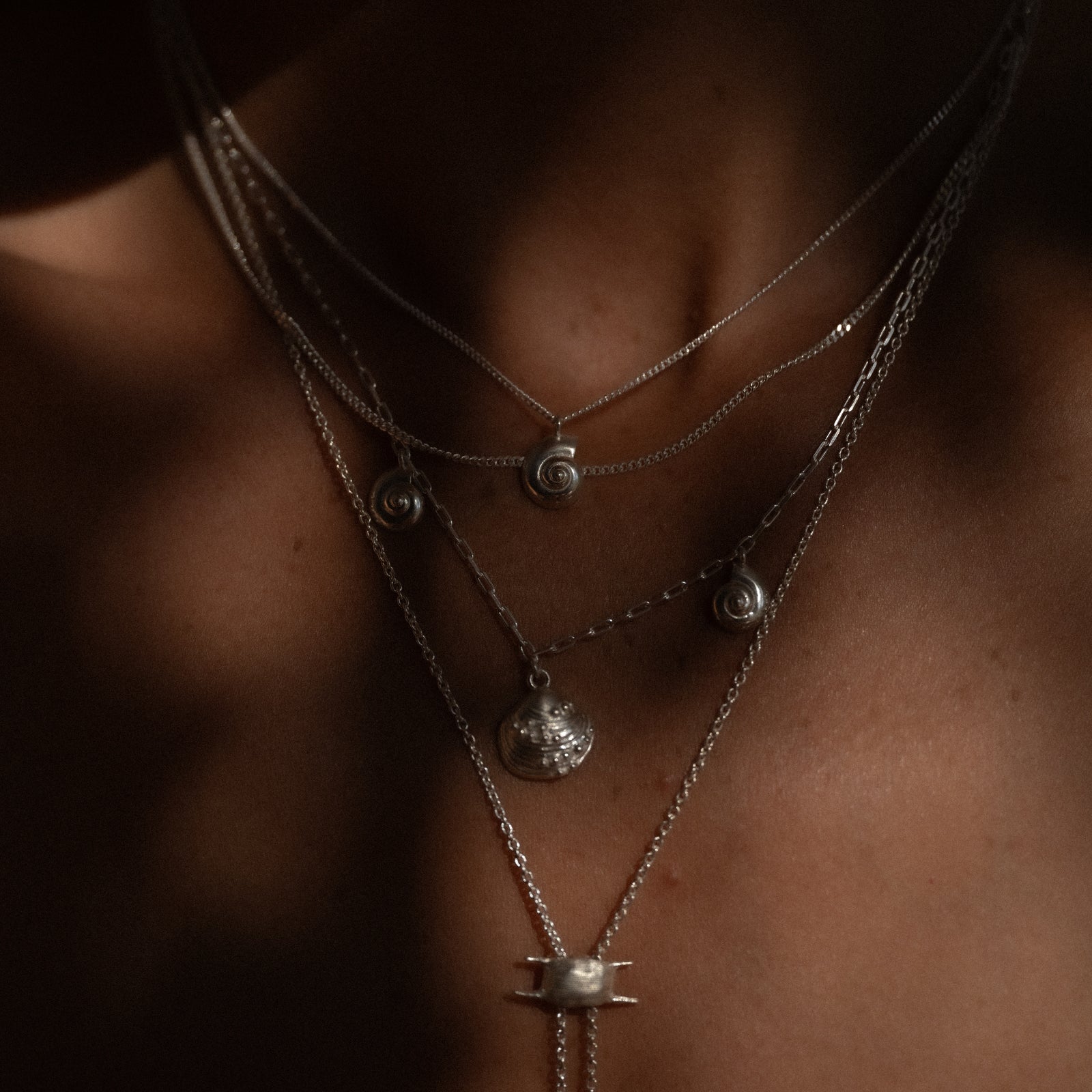 Calypso Layered Necklace Silver