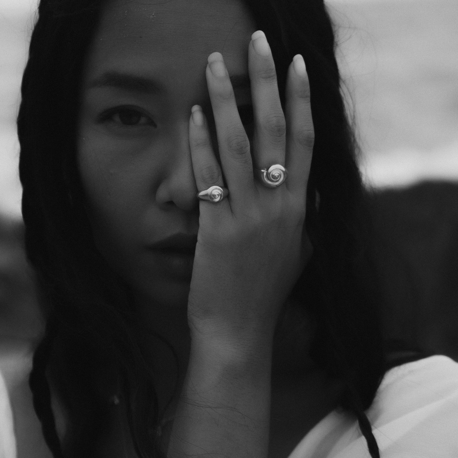 Inanna Spiral Pinky Ring Silver