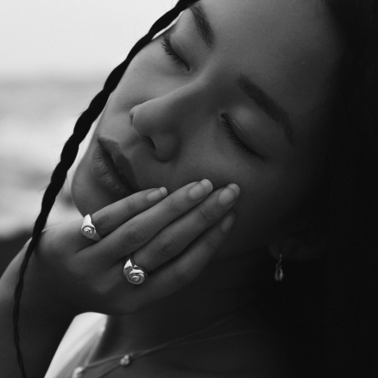 Inanna Spiral Pinky Ring Silver