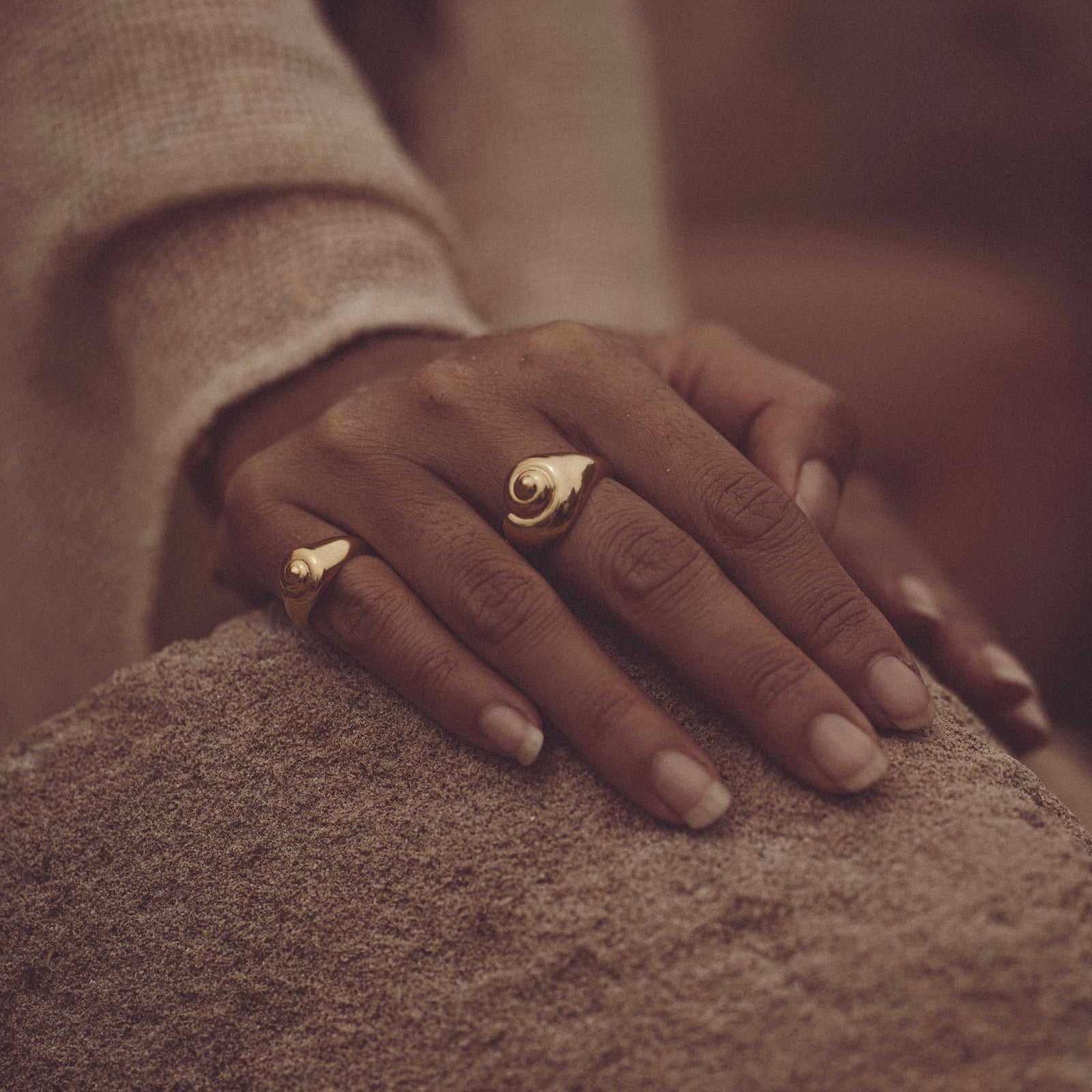 Inanna Spiral Ring Gold