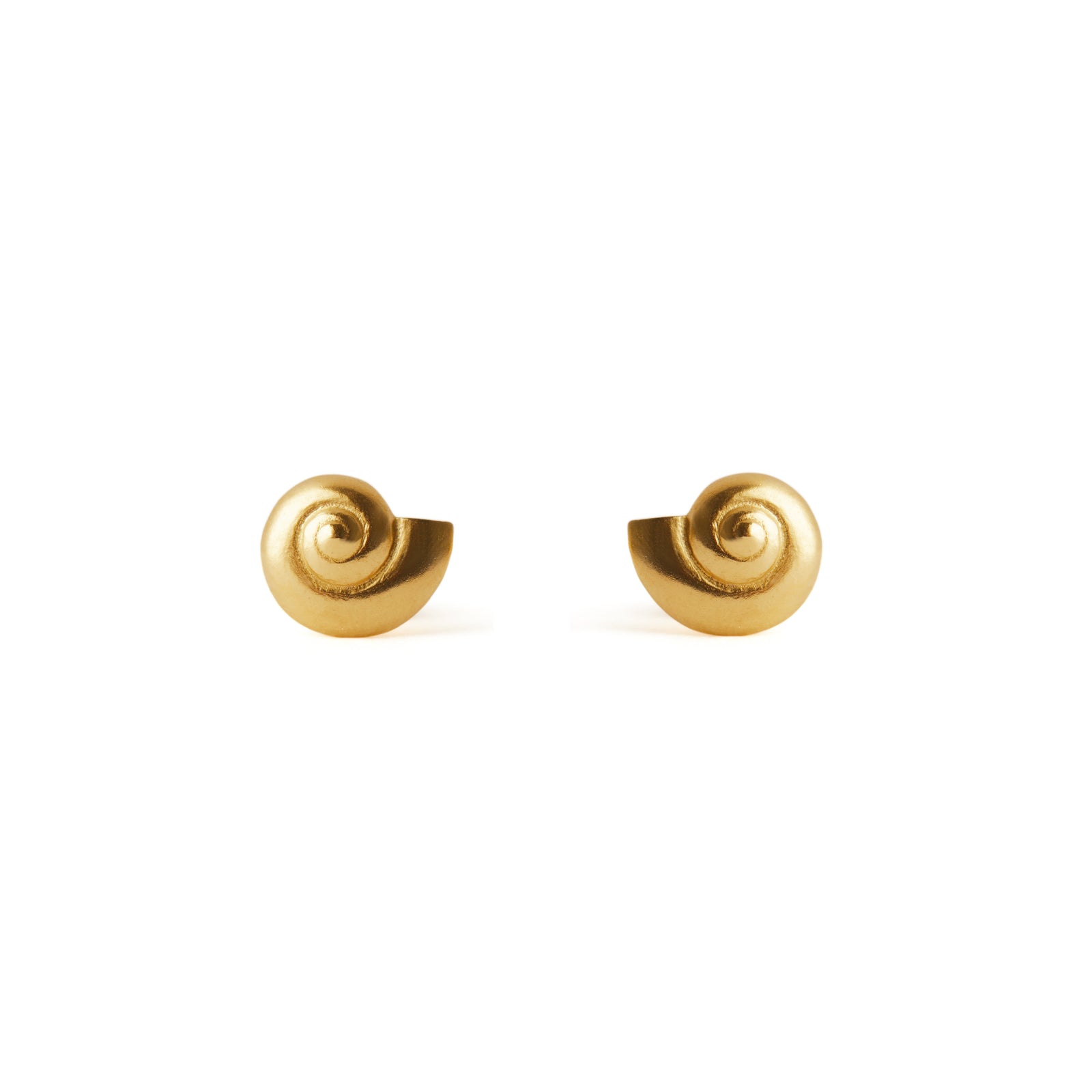 Inanna Spiral Stud Earrings Gold