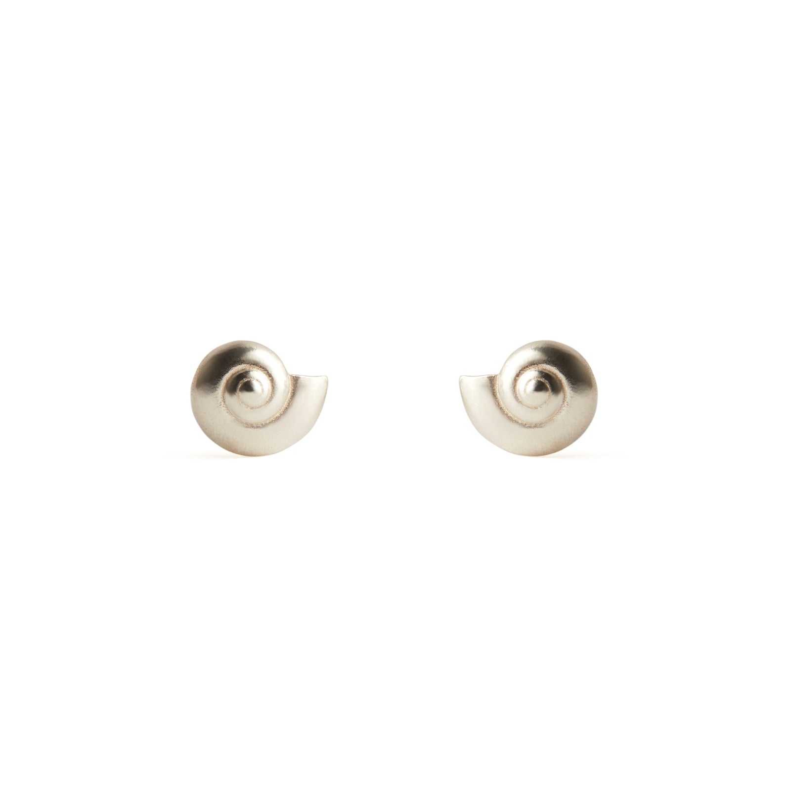 Inanna Spiral Stud Earrings Silver