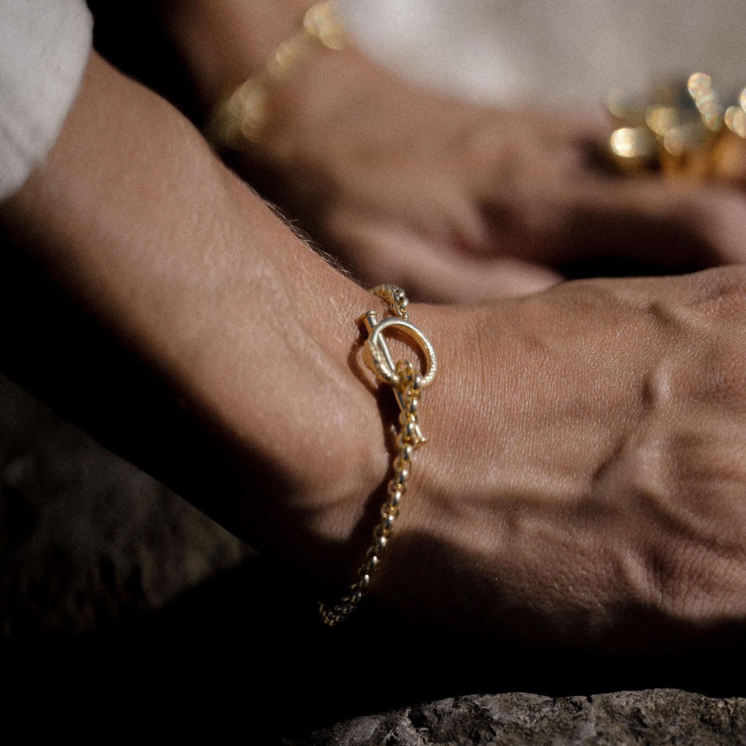 Ouroboros Chain Bracelet Gold