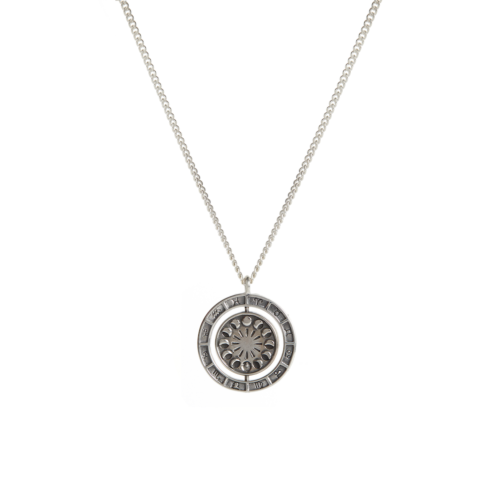 Alchemist's Mini Spinning Necklace Silver