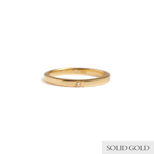 Delta Diamond Ring Solid Gold Rachel Entwistle