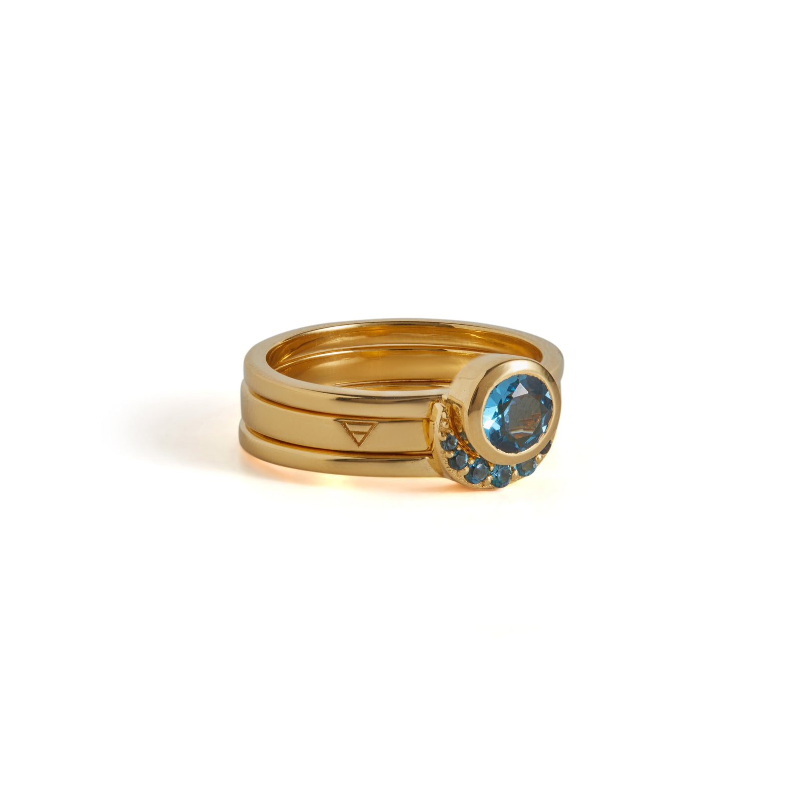 Eclipse Fine Stack Topaz Solid Gold