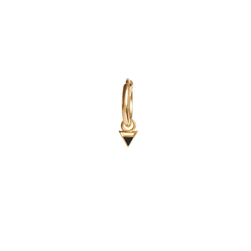 Four Elements Enamel Mini Hoop Earrings Gold