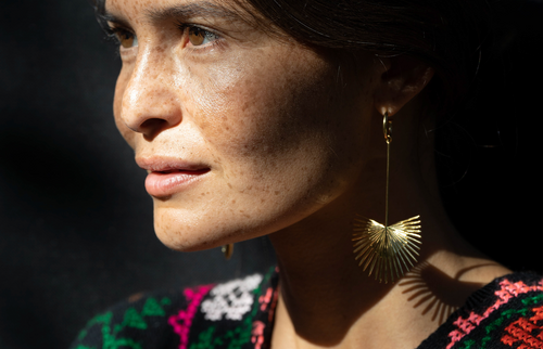women wearing earring, Unique Jewellery with Meaning Rachel Entwistle
