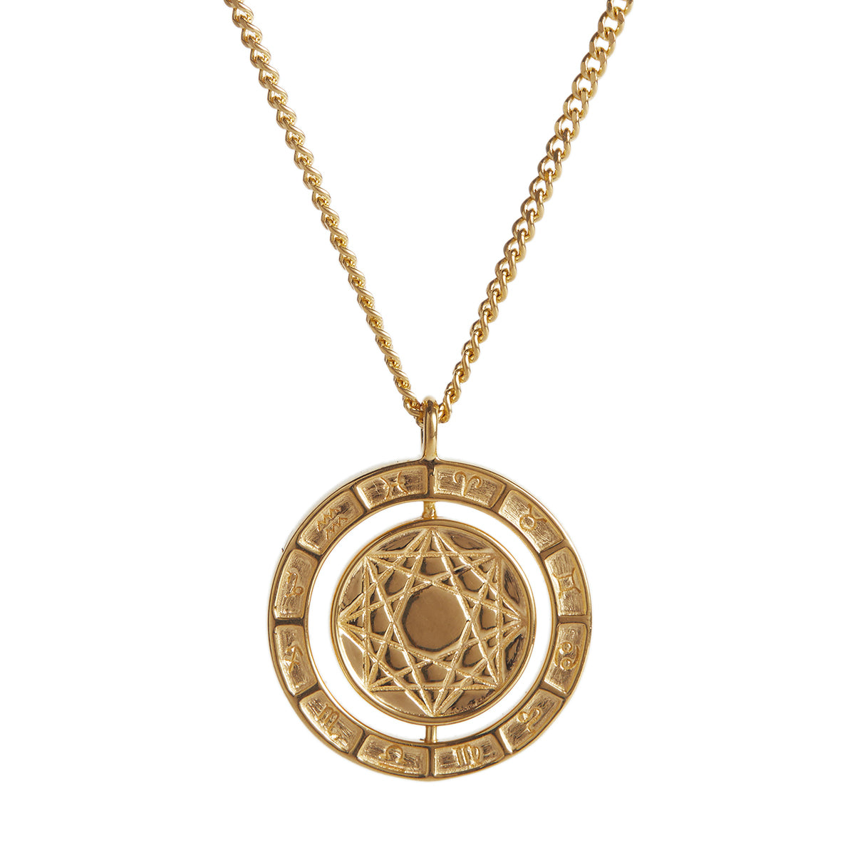 Alchemist's Mini Spinning Necklace Solid Gold