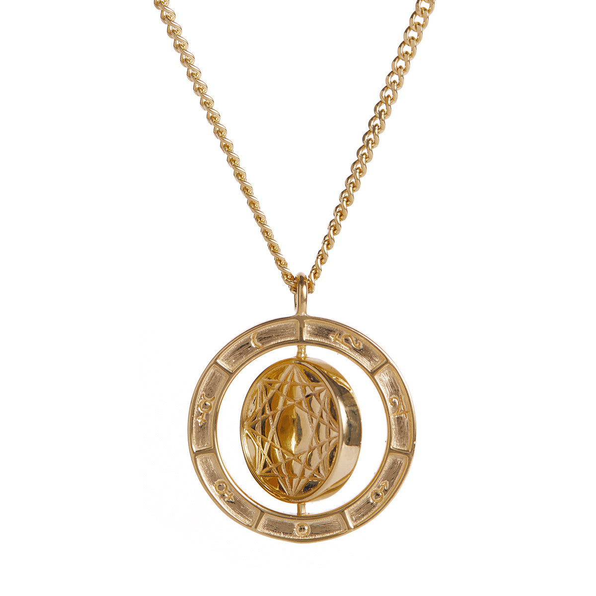 Alchemist's Mini Spinning Necklace Solid Gold