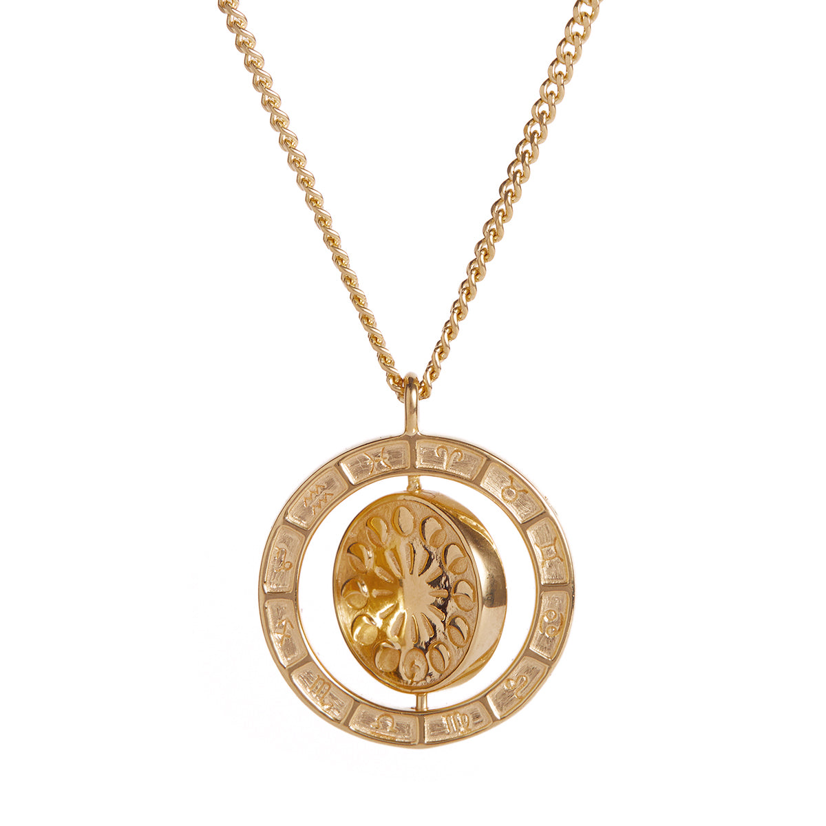 Alchemist's Mini Spinning Necklace Solid Gold