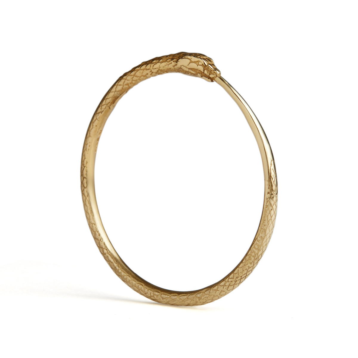 Ouroboros Snake Bangle Gold