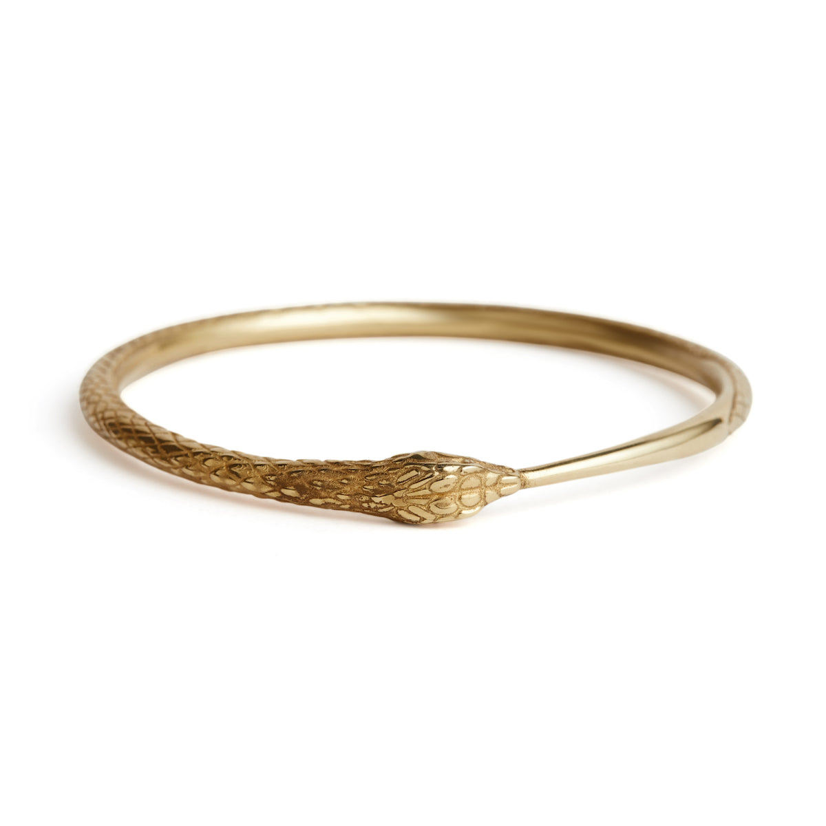 Ouroboros Snake Bangle Gold