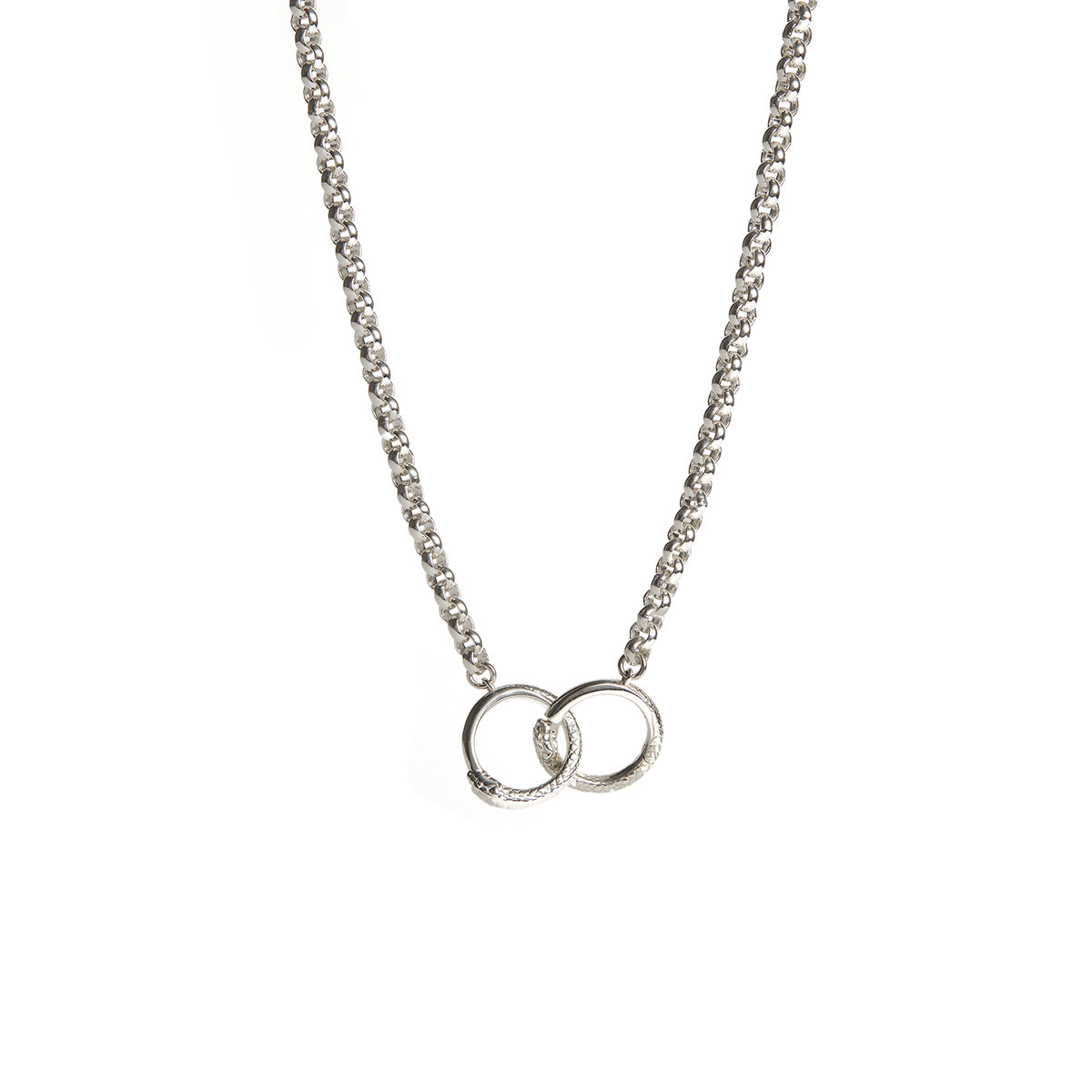 Ouroboros Chain Necklace Silver