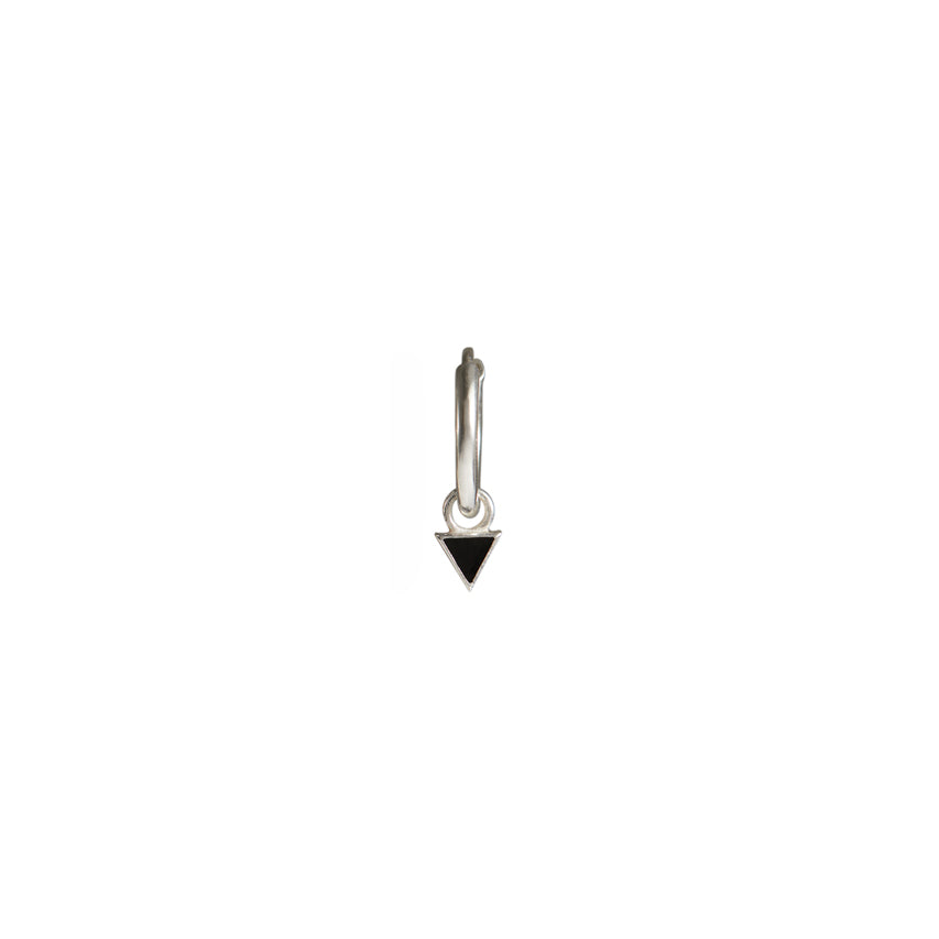Four Elements Enamel Mini Hoop Earrings Silver