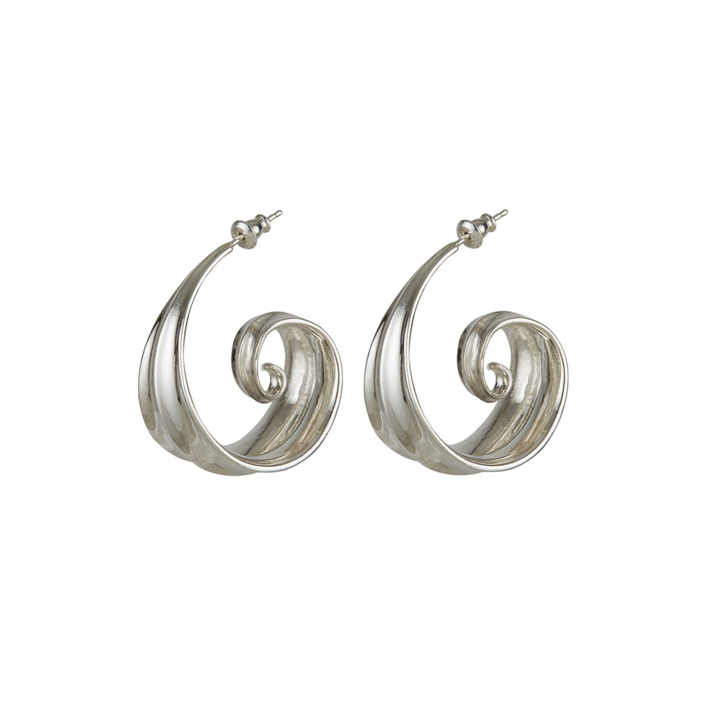 Spiral hoop earrings top