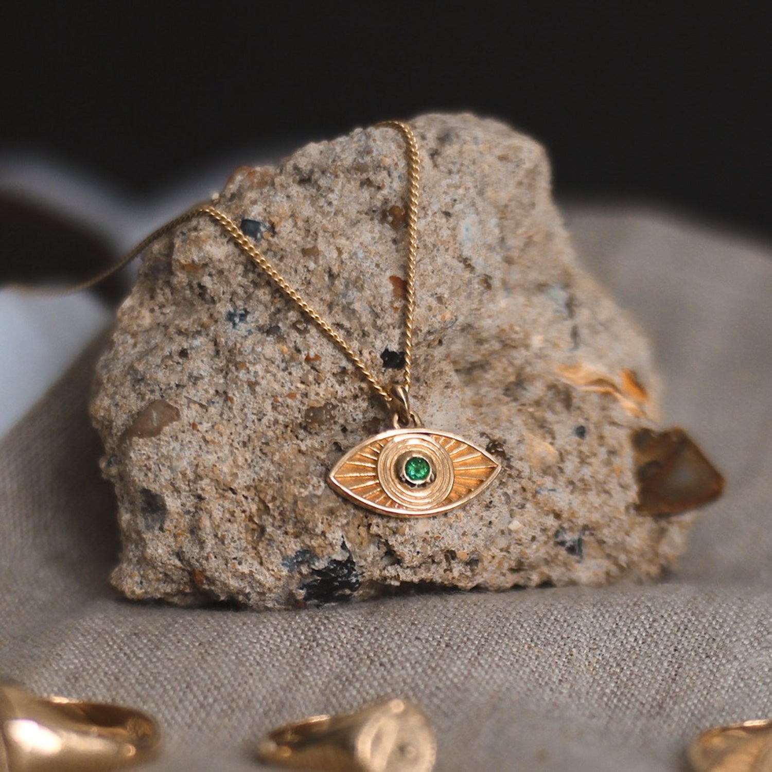 Rays of Light Necklace Solid Gold