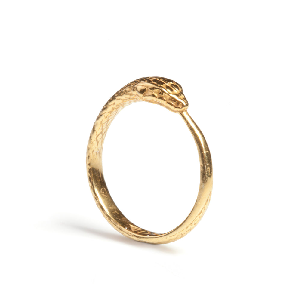 Ouroboros Snake Ring Gold Rachel Entwistle