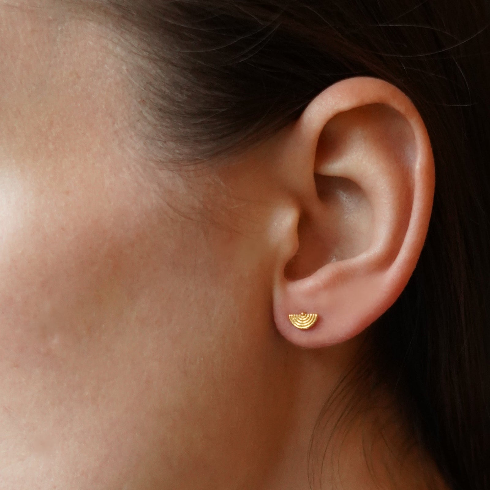 Orbit Mini Stud Earrings Solid Gold