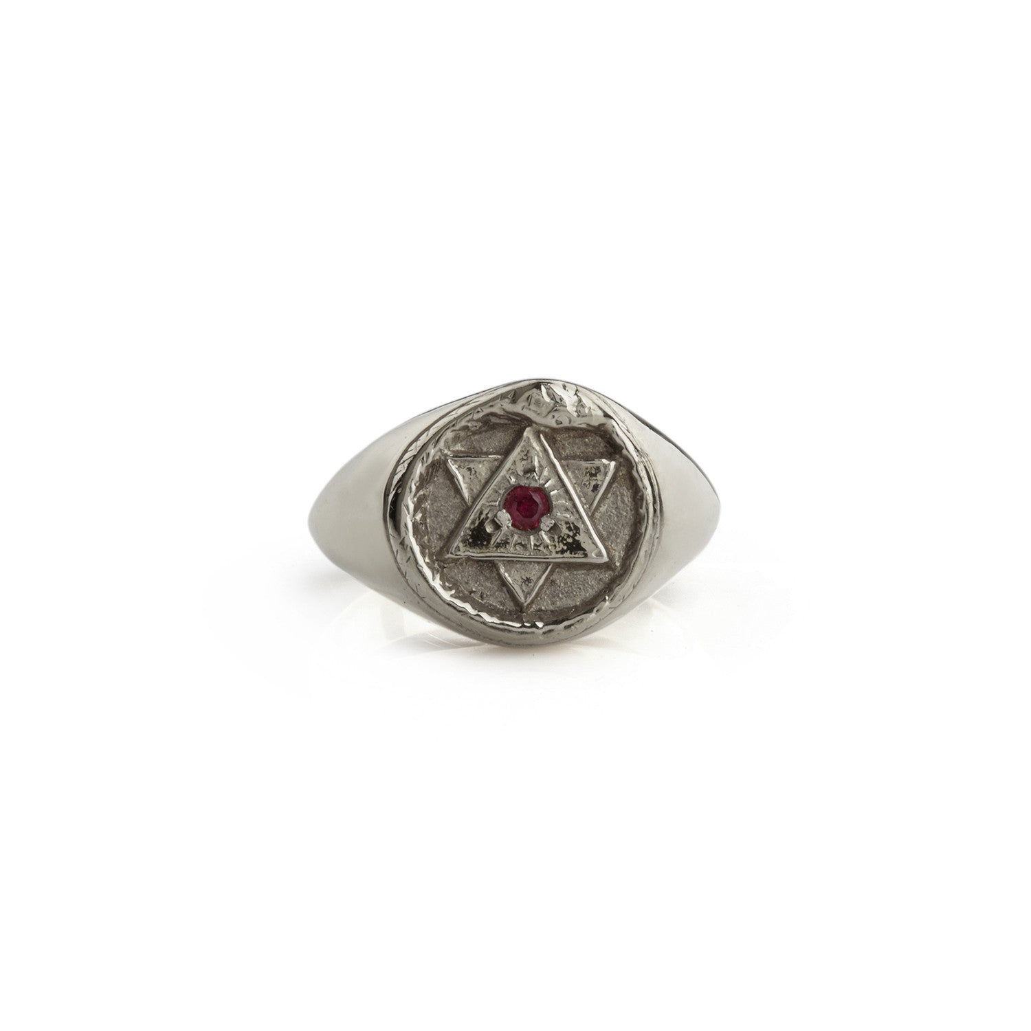 Ouroboros Signet Ring Silver