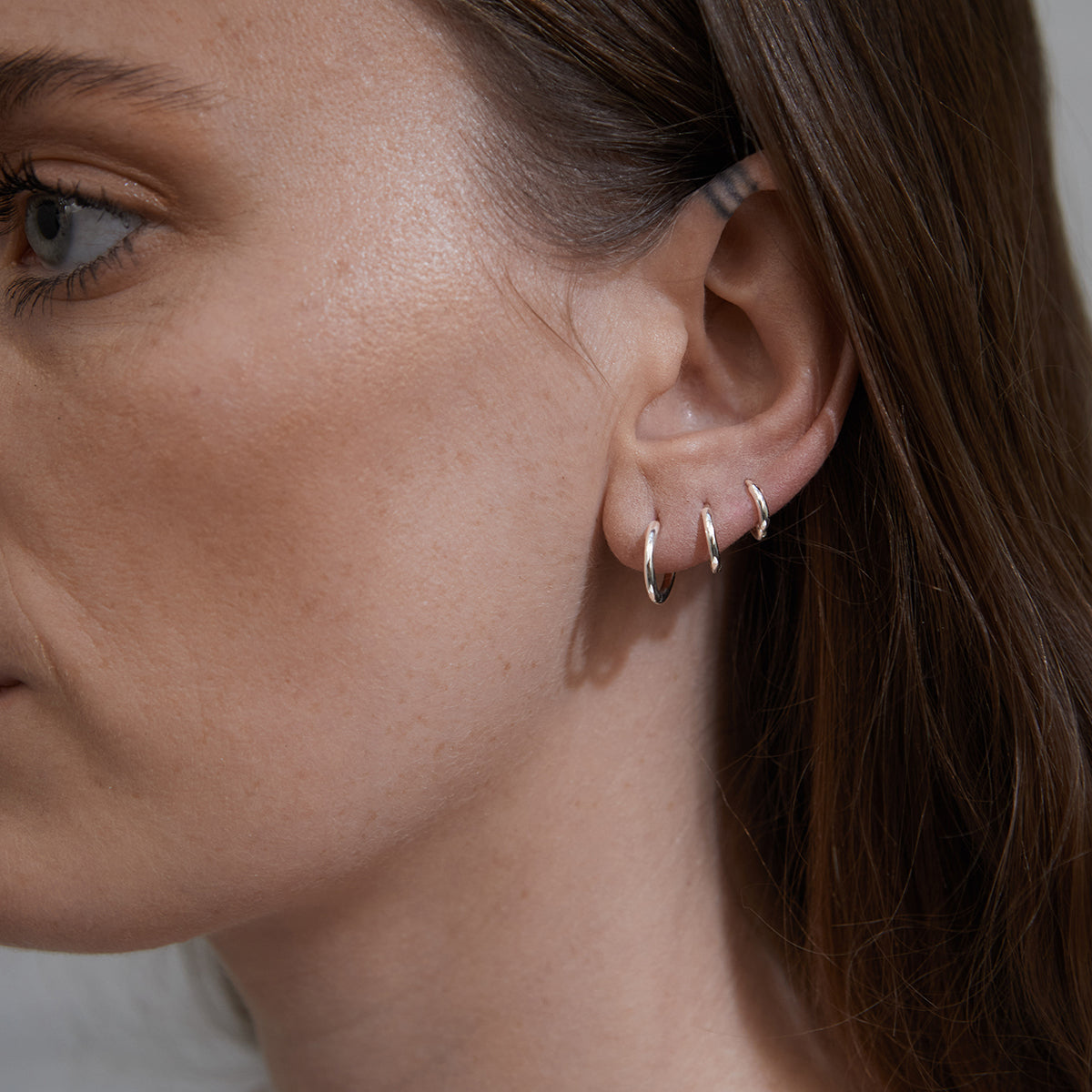 Mini Huggie Hoops Silver