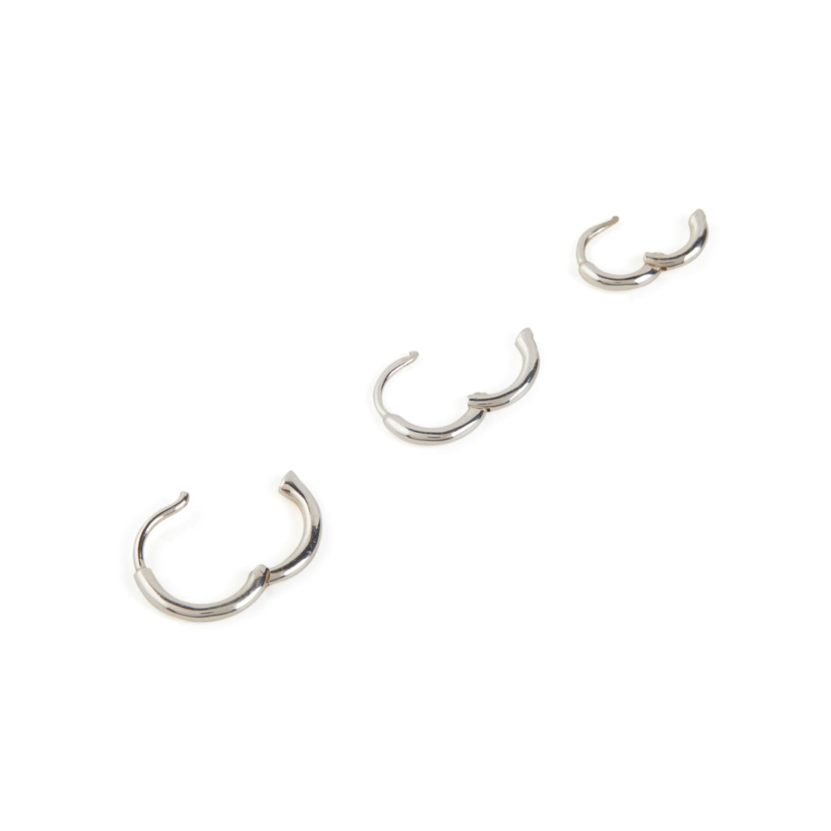 Mini Huggie Hoops Silver