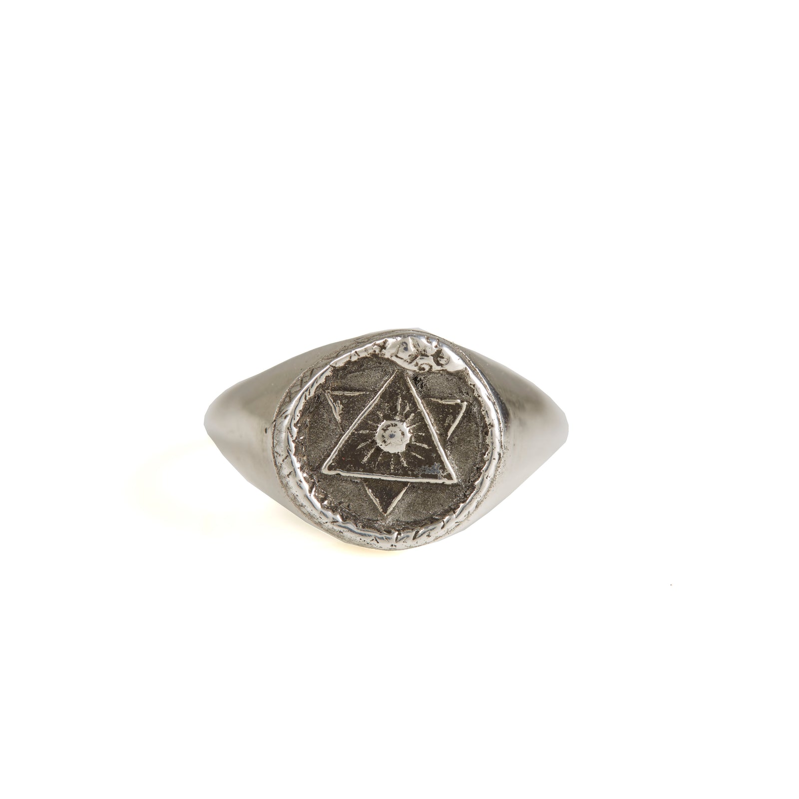 Ouroboros Signet Ring Silver