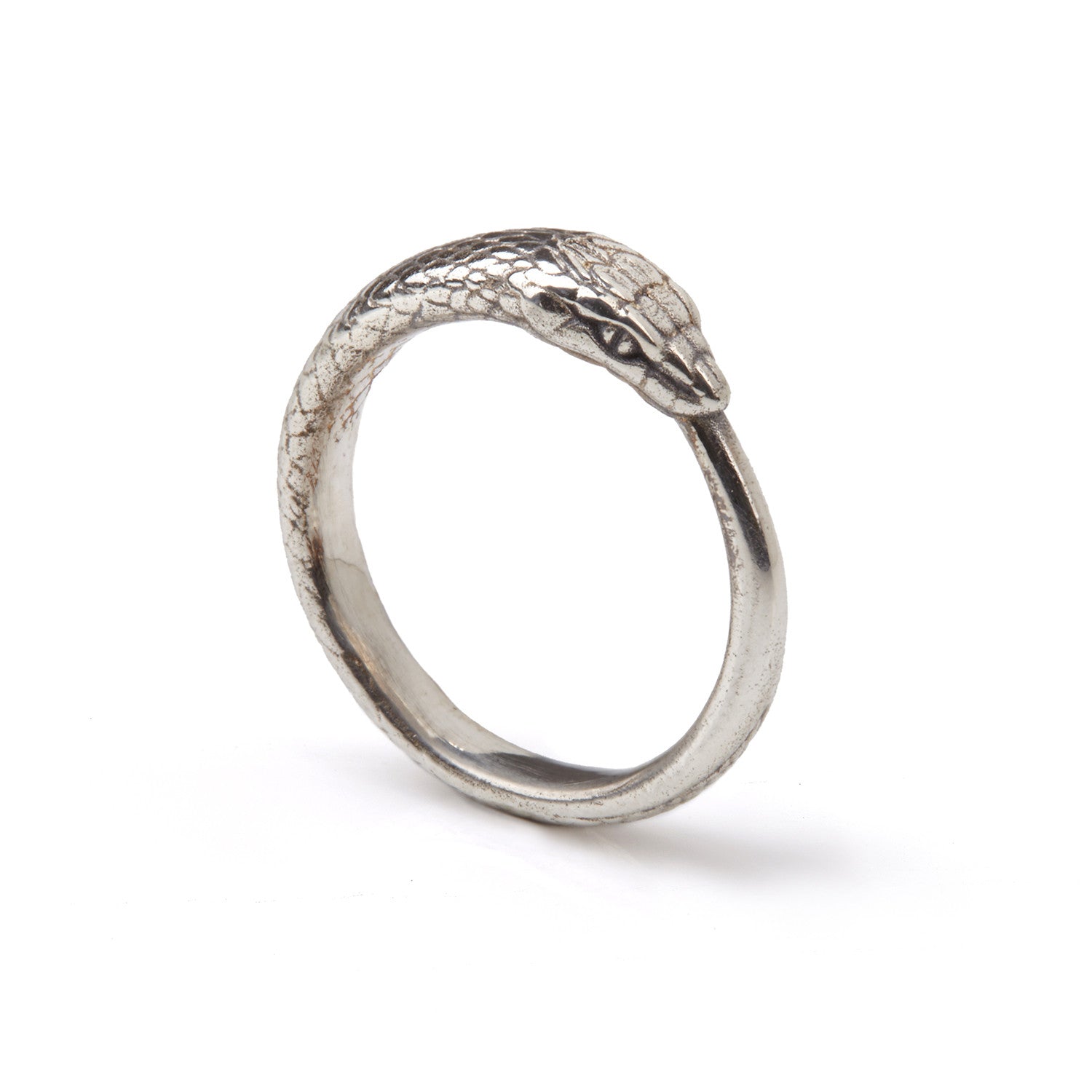 Ouroboros Snake Ring Silver Large