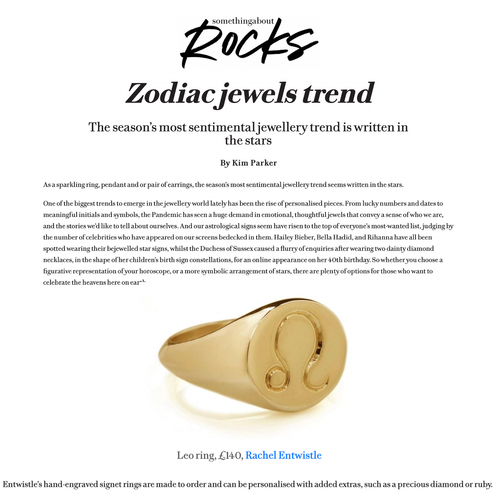 Zodiac Signet X Something About Rocks Rachel Entwistle