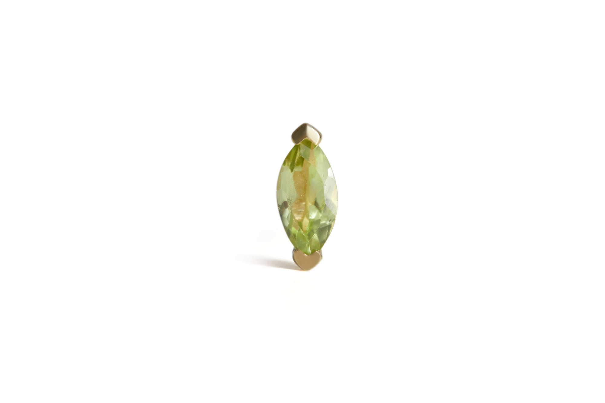 Birthstone Marquise Stud Solid Gold