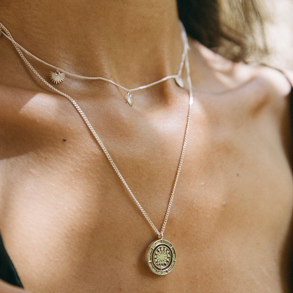 Ishtar Charm Necklace Silver