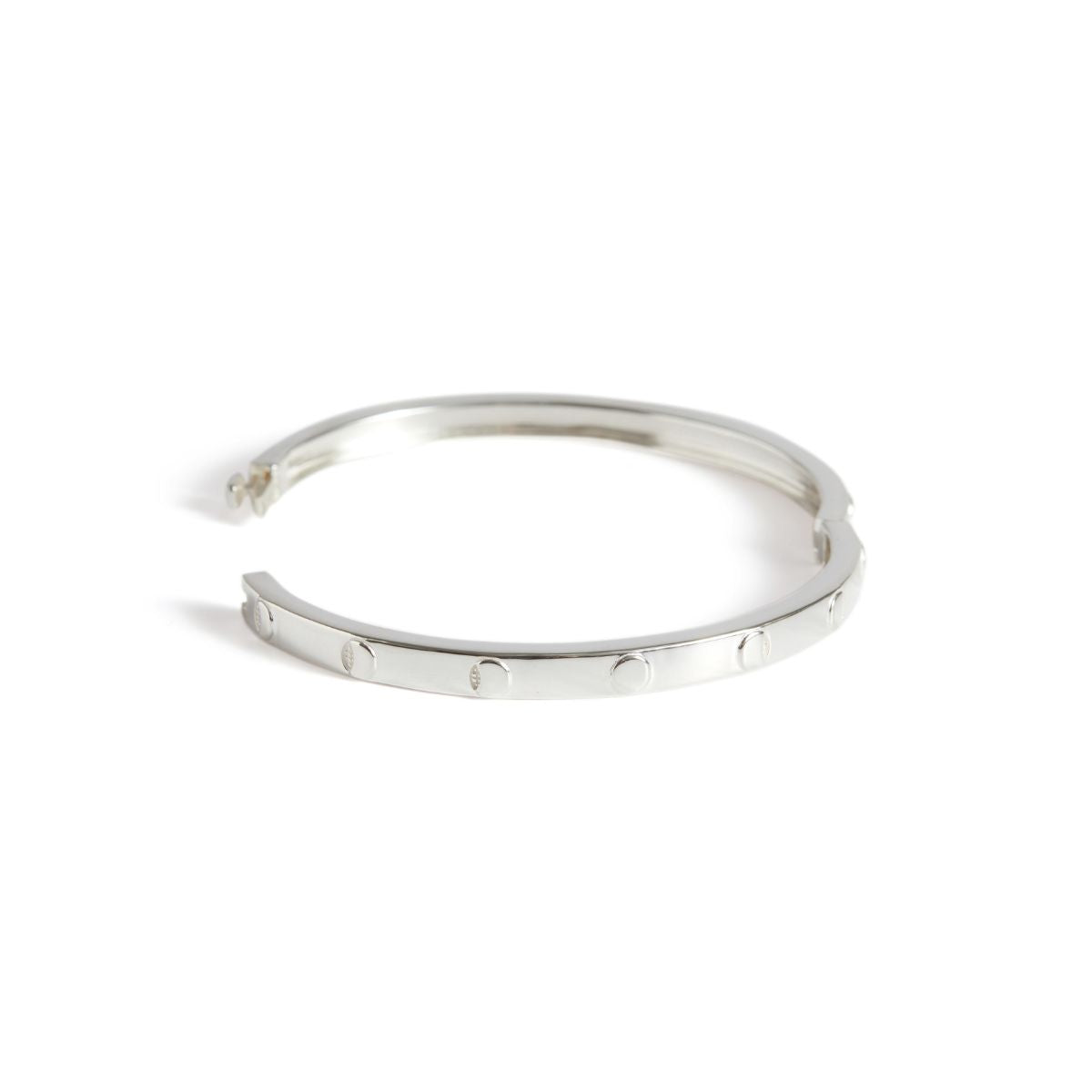Moon Phases Bangle Silver