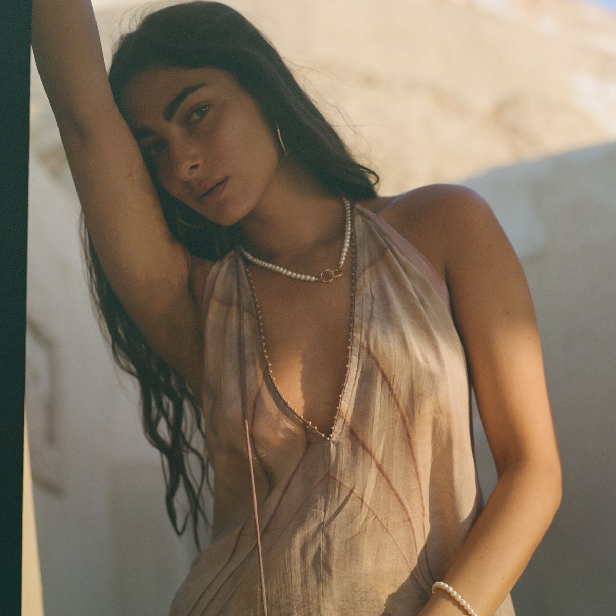 Ouroboros Pearl Necklace Gold