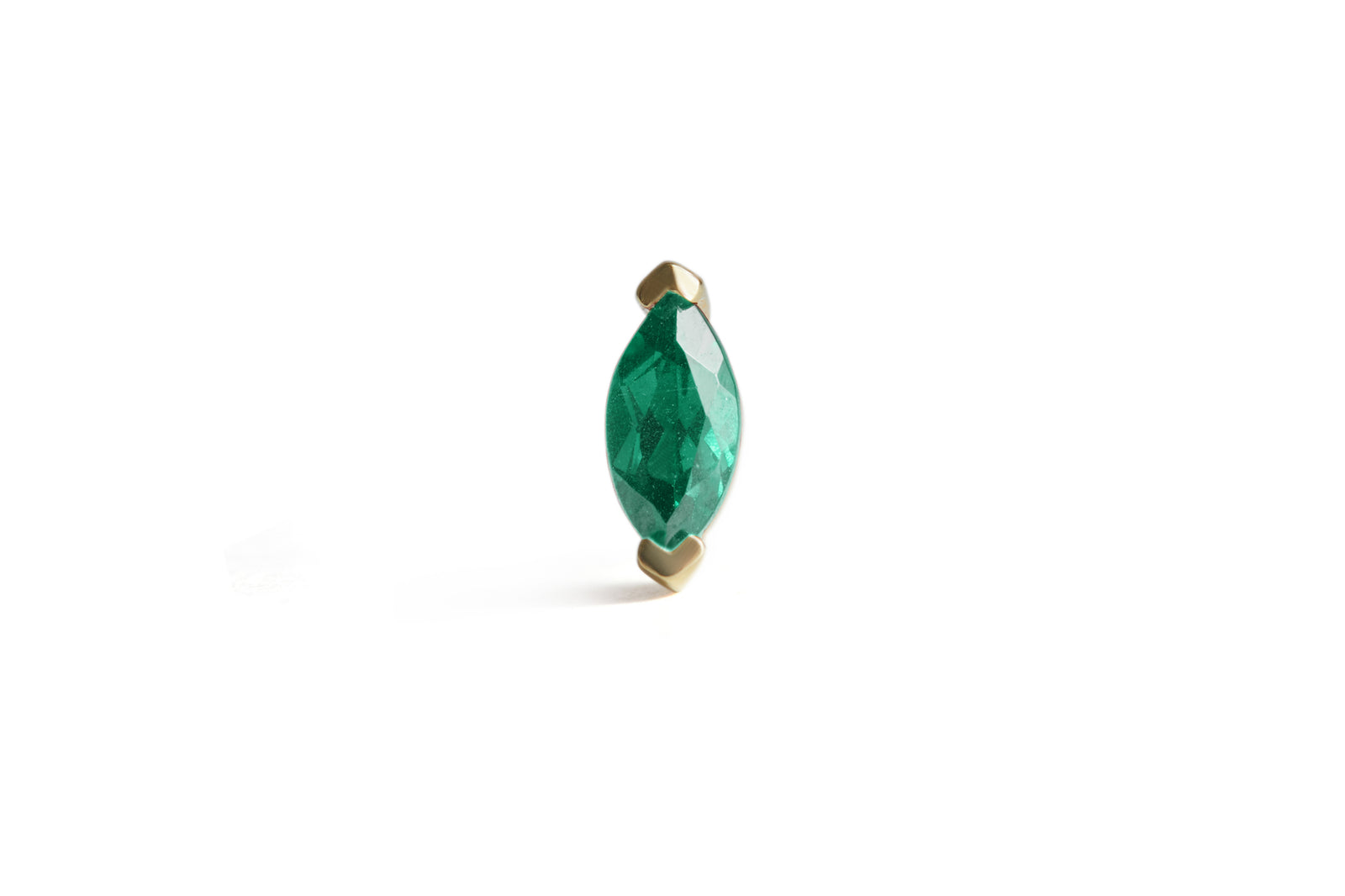 Birthstone Marquise Stud Solid Gold