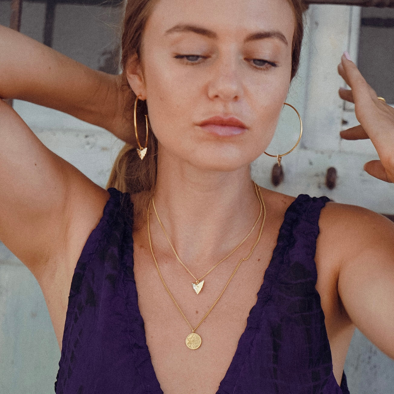 Modern Primitive Mini Necklace Solid Gold