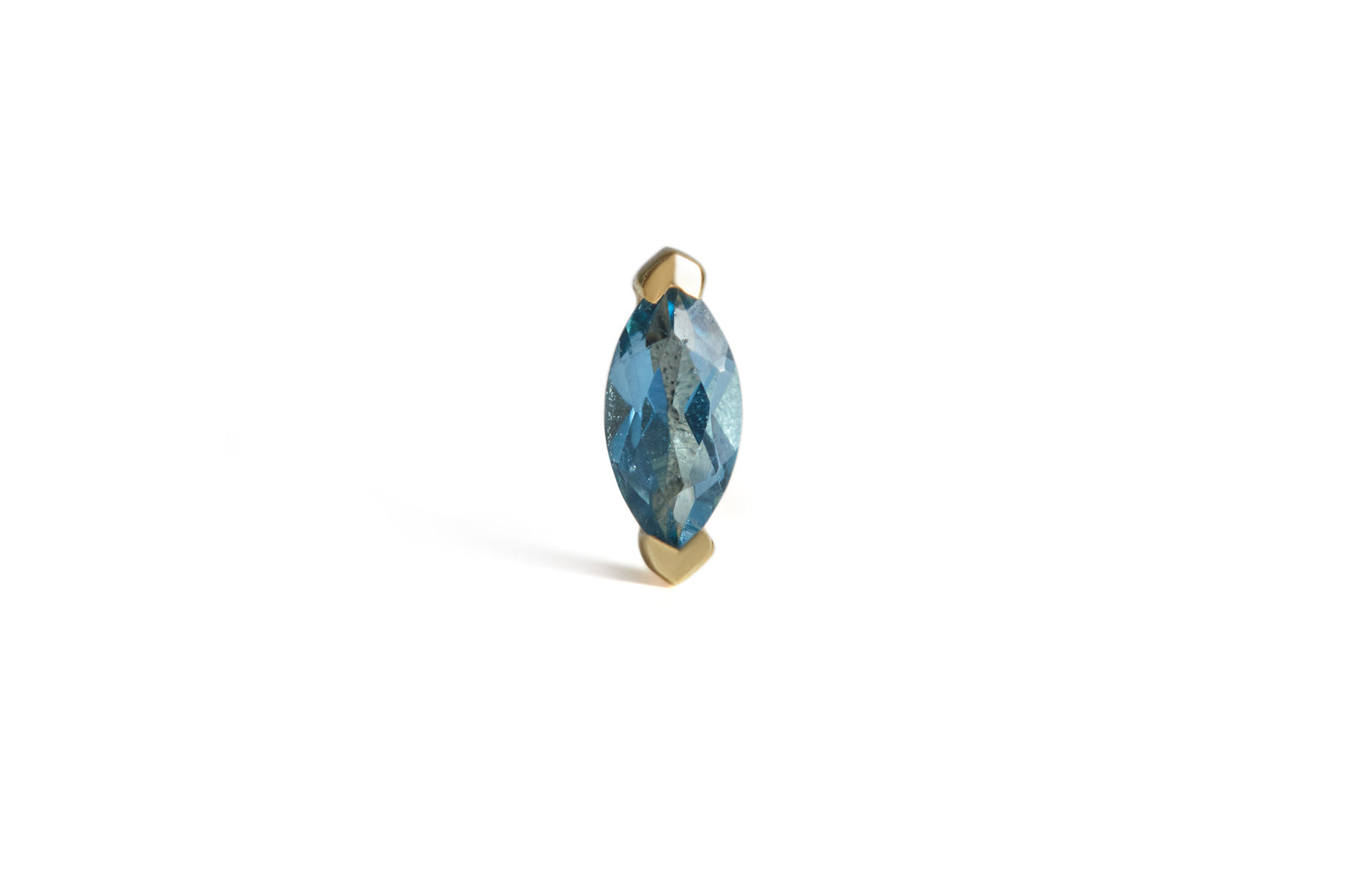 Birthstone Marquise Stud Solid Gold