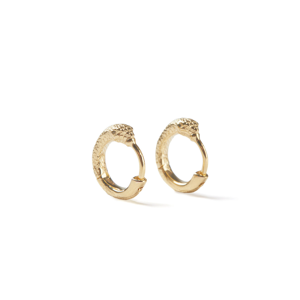 Ouroboros Snake Mini Huggie Solid Gold