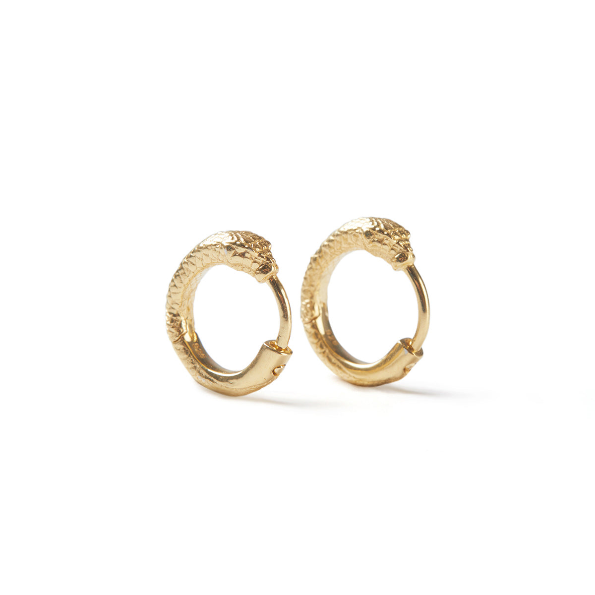 Ouroboros Snake Mini Huggie Solid Gold